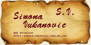 Simona Vukanović vizit kartica